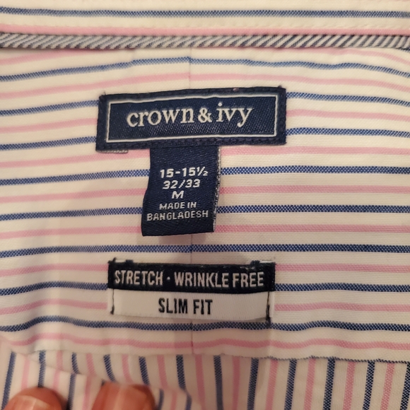 Crown & Ivy Men's Striped Button-Down Shirt - Picture 11 of 13
